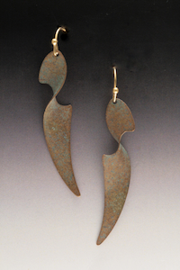 Click to view detail for MB-E447G Earrings, Helicopter Seeds Green $60